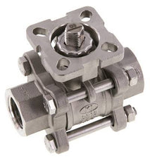Válvula de bola de acero inoxidable de 2 vías G1/2'' 3 piezas paso total ISO-Top - BL2SA3