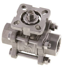 Válvula de bola de acero inoxidable de 2 vías G1/2'' 3 piezas paso total ISO-Top - BL2SA3