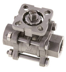 Válvula de bola de acero inoxidable de 2 vías G1/2'' 3 piezas paso total ISO-Top - BL2SA3