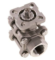Válvula de bola de acero inoxidable de 2 vías G1/2'' 3 piezas paso total ISO-Top - BL2SA3