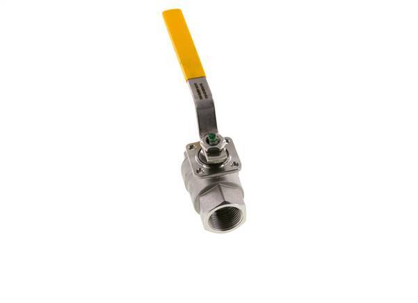 Válvula de bola de acero inoxidable de 2 vías para gas Rp 3/4 pulgadas