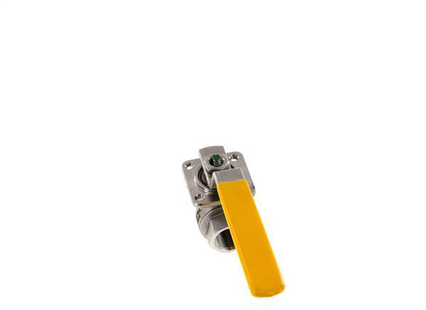 Válvula de bola de acero inoxidable de 2 vías para gas Rp 3/8 pulgadas