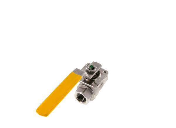 Válvula de bola de acero inoxidable de 2 vías para gas Rp 3/8 pulgadas