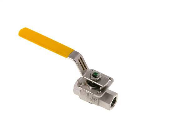 Válvula de bola de acero inoxidable de 2 vías para gas Rp 3/8 pulgadas