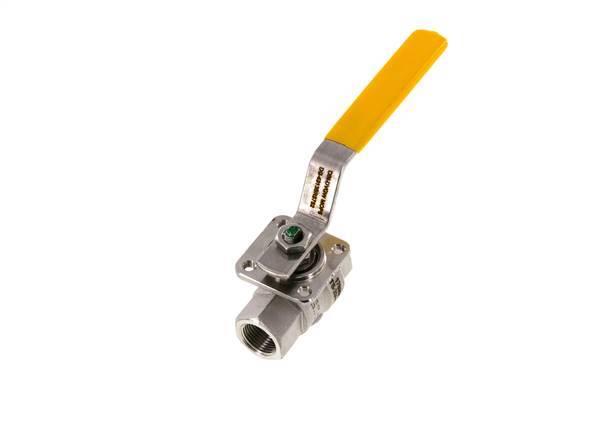 Válvula de bola de acero inoxidable de 2 vías para gas Rp 3/8 pulgadas