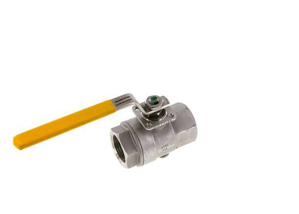 Válvula de bola de acero inoxidable de 2 vías para gas de 1 pulgada Rp
