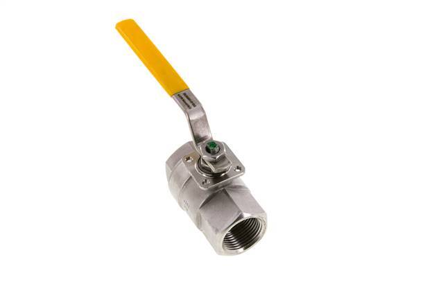 Válvula de bola de acero inoxidable de 2 vías para gas de 1 pulgada Rp