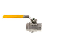 Válvula de bola de acero inoxidable de 1-1/4 pulgadas para gas de 2 vías