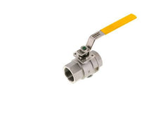 Válvula de bola de acero inoxidable de 1-1/4 pulgadas para gas de 2 vías
