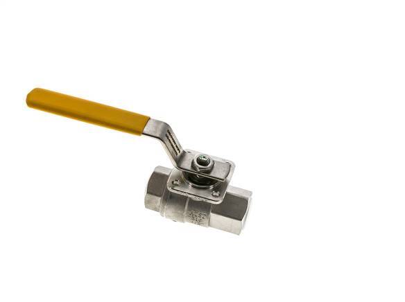Válvula de bola de acero inoxidable de 2 vías para oxígeno Rp 1/2 pulgadas