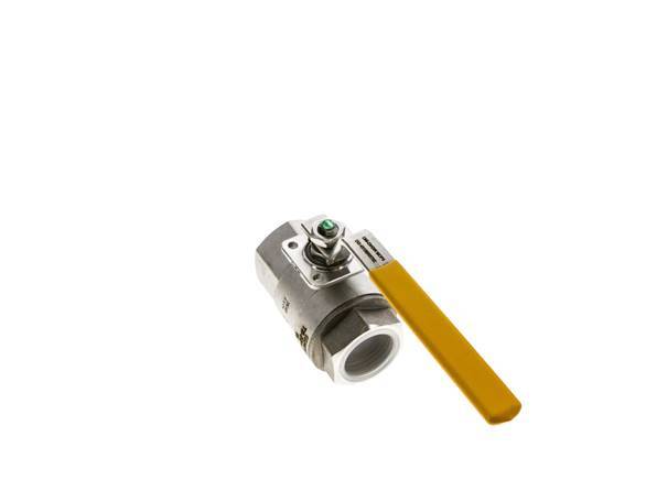 Válvula de bola de acero inoxidable de 2 vías para oxígeno de 1 pulgada Rp