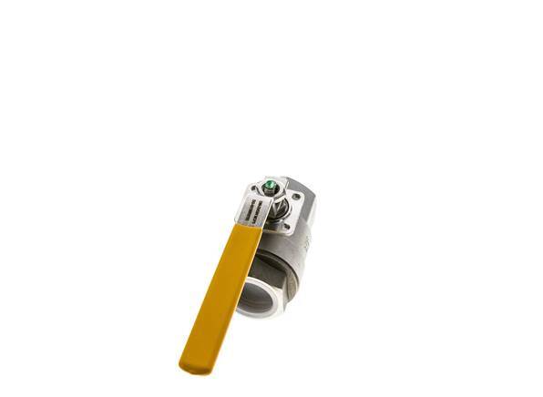 Válvula de bola de acero inoxidable de 2 vías para oxígeno de 1 pulgada Rp