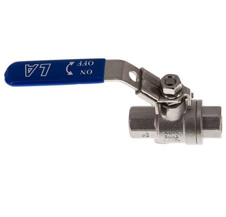 G 3/8 pulgadas PN 63 Válvula de bola de acero inoxidable de 2 vías
