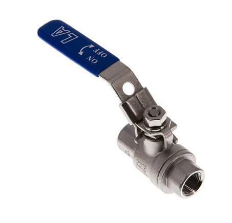 G 3/8 pulgadas PN 63 Válvula de bola de acero inoxidable de 2 vías