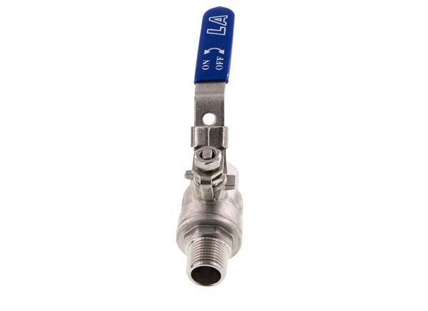Válvula de bola de acero inoxidable de 2 vías macho a hembra R/Rp 1/2 pulgadas PN 63