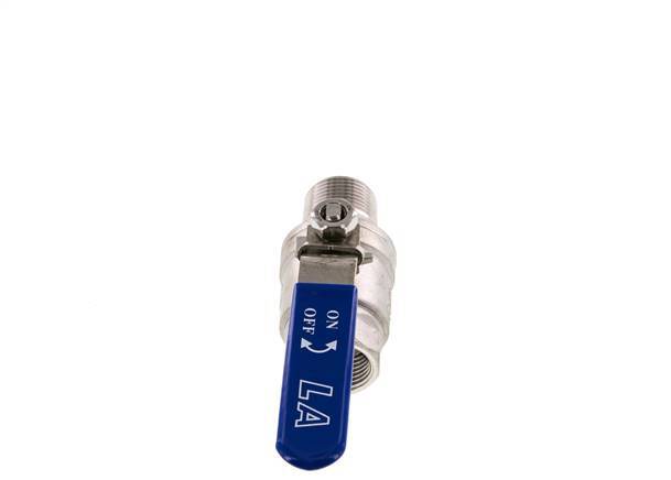Válvula de bola de acero inoxidable de 2 vías macho a hembra R/Rp de 1 pulgada PN 63