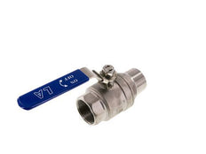Válvula de bola de acero inoxidable de 2 vías macho a hembra R/Rp 1-1/2 pulgadas PN 63