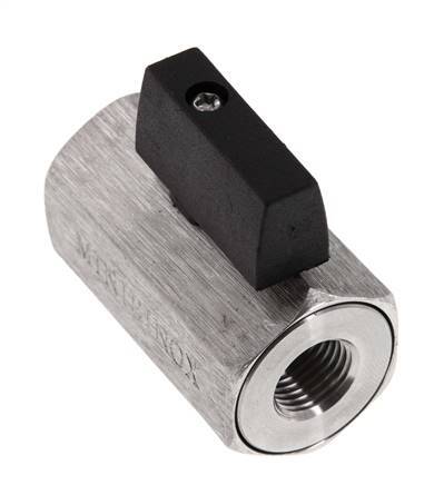 G 1/4 de pulgada Miniválvula de bola de 2 vías de acero inoxidable 25 Bar