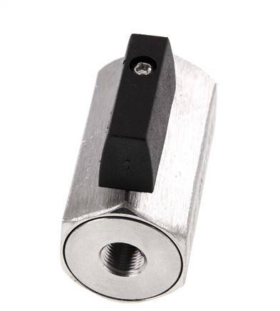 G 1/8 pulgada Miniválvula de bola de 2 vías de acero inoxidable 25 Bar