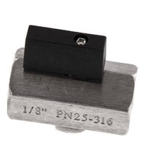 G 1/8 pulgada Miniválvula de bola de 2 vías de acero inoxidable 25 Bar