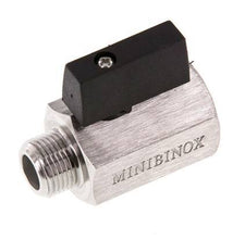 Válvula de bola de acero inoxidable de 2 vías, macho a hembra, de 3/8 pulgadas, 25 bar