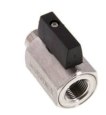 Válvula de bola de acero inoxidable de 2 vías, macho a hembra, de 3/8 pulgadas, 25 bar