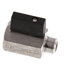 Válvula de bola de acero inoxidable de 2 vías, macho a hembra, de 3/8 pulgadas, 25 bar