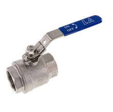 Válvula de bola de 2 vías G1-1/2'' Acero inoxidable PTFE 63 bar - BL2SM