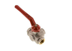Válvula de bola de 3 vías en L G1/2'' Latón PTFE/NBR 50 bar - BL3BM