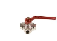 Válvula de bola de 3 vías en T G1/2'' Latón PTFE/NBR 50 bar - BL3BM