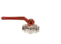 Válvula de bola de 3 vías en T G1/2'' Latón PTFE/NBR 50 bar - BL3BM