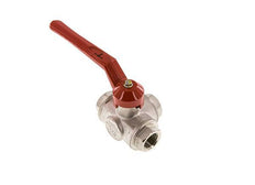 Válvula de bola de 3 vías en T G1/2'' Latón PTFE/NBR 50 bar - BL3BM