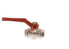 G3/4'' Válvula de bola de 3 vías con puerto en T Latón PTFE/NBR 50 bar - BL3BM
