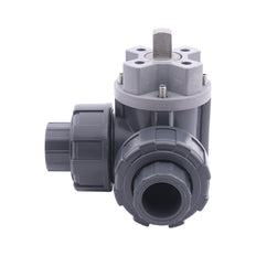 Manguito para Cementar 50 mm T-alimentación Válvula de Bola PVC de 3 Vías ISO-Top 10 bar PTFE/FKM