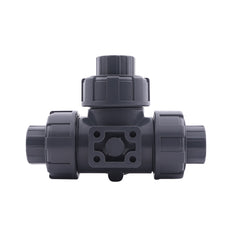 G2-1/2'' válvula de bola PVC 3 vías taladro en L ISO-Top F05 10 bar PTFE/EPDM