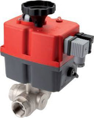 G2" L-port 24-240V AC/DC Fail-Safe 3-Way Válvula de bola de acero inoxidable