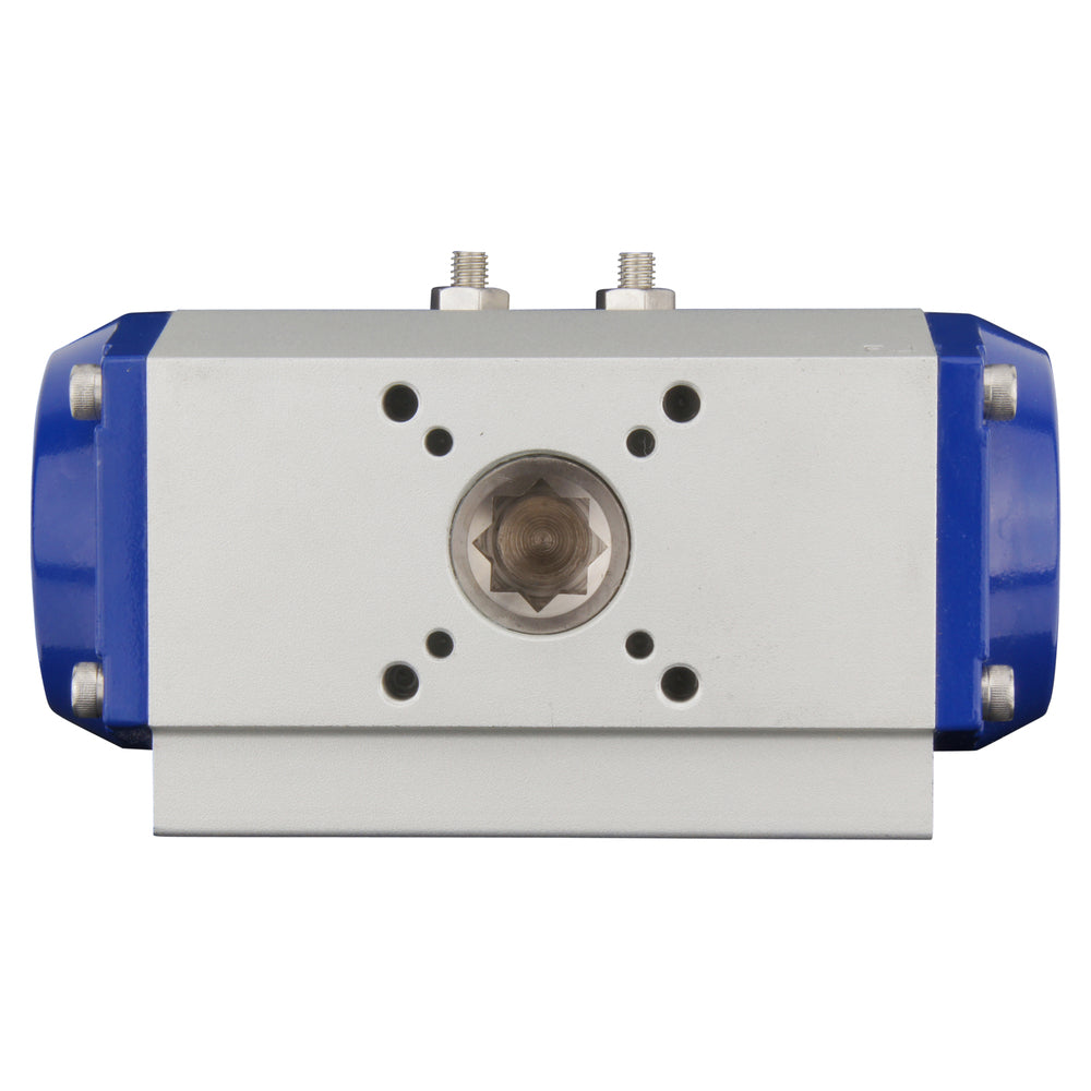 Válvula de bola neumática G1-1/2'' de 3 vías con puerto en T de acero inoxidable cerrada por resorte - BL3SA