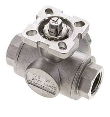 Válvula de bola de acero inoxidable de 3 vías y puerto en L G1/2'' ISO-Top 63bar - BL3SA