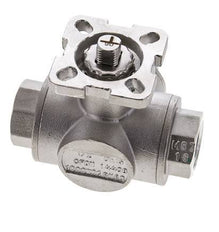 Válvula de bola de acero inoxidable de 3 vías y puerto en T G1/2'' ISO-Top 63bar - BL3SA