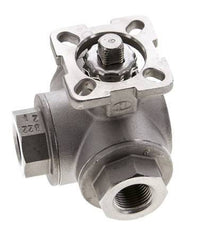 Válvula de bola de acero inoxidable de 3 vías y puerto en T G3/8'' ISO-Top 63bar - BL3SA
