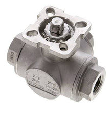 Válvula de bola de acero inoxidable de 3 vías y puerto en T G3/8'' ISO-Top 63bar - BL3SA