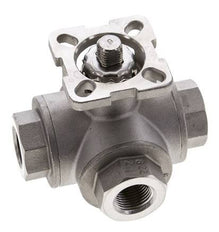 Válvula de bola de acero inoxidable de 3 vías y puerto en T G3/8'' ISO-Top 63bar - BL3SA