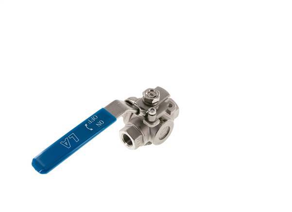 G 3/8 Pulgada Válvula De Bola De Acero Inoxidable De 3 Vías L-Port