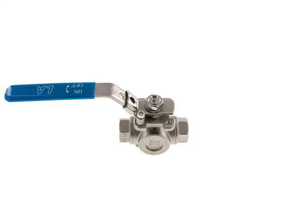 G 3/8 Pulgada Válvula De Bola De Acero Inoxidable De 3 Vías L-Port