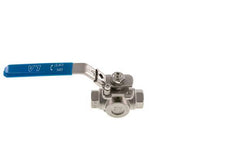 G 3/8 Pulgada Válvula De Bola De Acero Inoxidable De 3 Vías L-Port