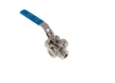 G 3/8 Pulgada Válvula De Bola De Acero Inoxidable De 3 Vías L-Port