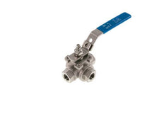 G 3/8 Pulgada Válvula De Bola De Acero Inoxidable De 3 Vías L-Port