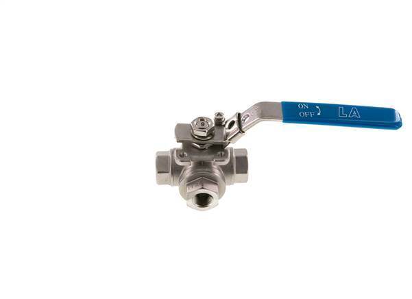 G 3/8 Pulgada Válvula De Bola De Acero Inoxidable De 3 Vías L-Port