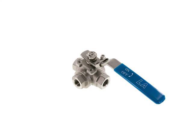 G 3/8 Pulgada Válvula De Bola De Acero Inoxidable De 3 Vías L-Port