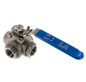 G 3/8 Pulgada Válvula De Bola De Acero Inoxidable De 3 Vías T-port